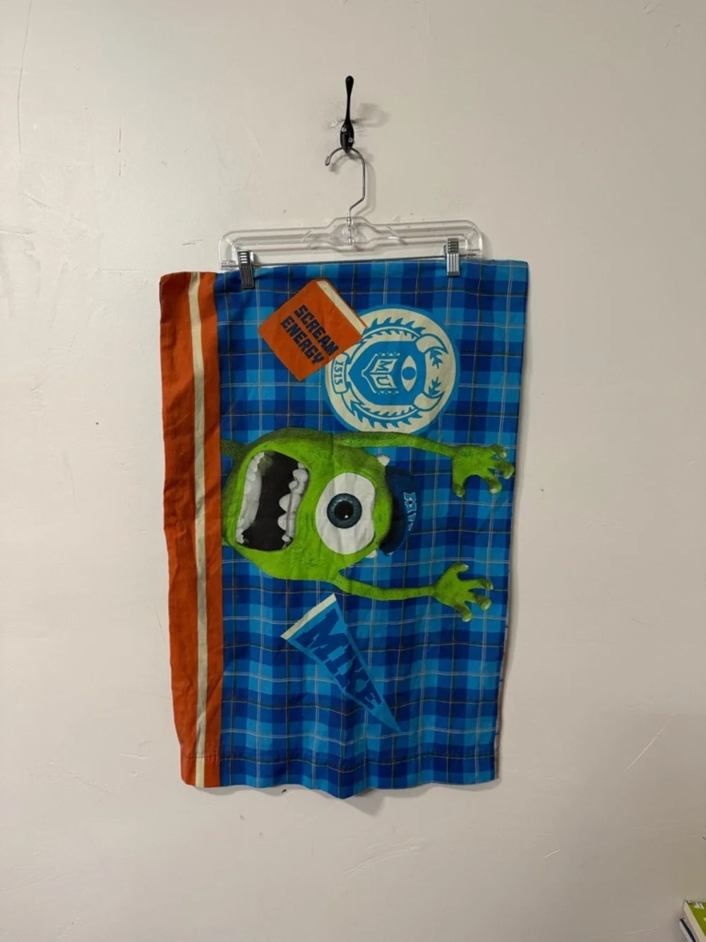 Disney Monsters University Mike Wazowski Pillowcase - Blue, Green & Orange